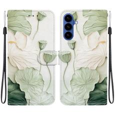 OEM - Samsung Galaxy S26 / S26 Pro Pl&aring;nboksfodral M&ouml;nstertryckt Konstl&auml;der St&auml;ll Lotus