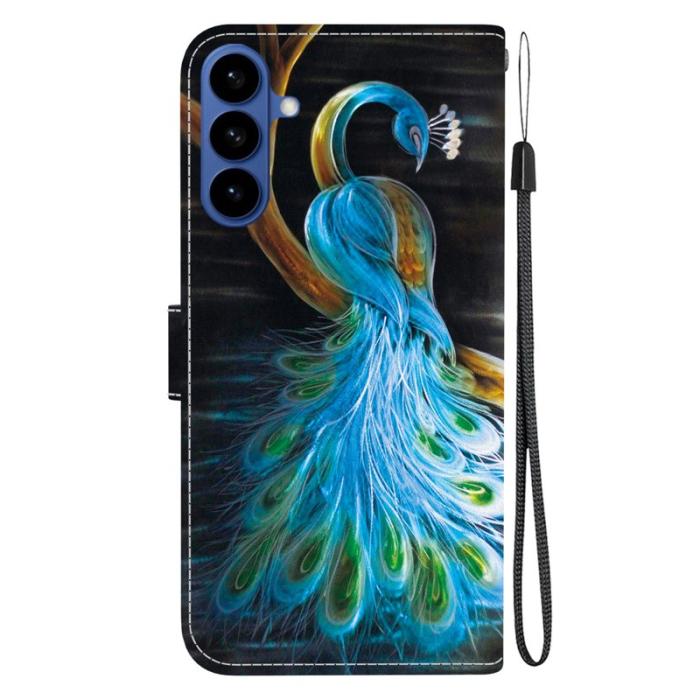 OEM - Samsung Galaxy S26/S26 Pro Plånboksfodral Mönstertryckt Konstläder - Påfågel