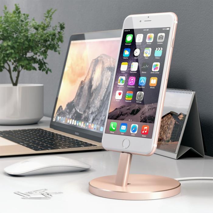 UTGATT1 - Satechi Aluminum Mobile Lightning Dock - Roséguld