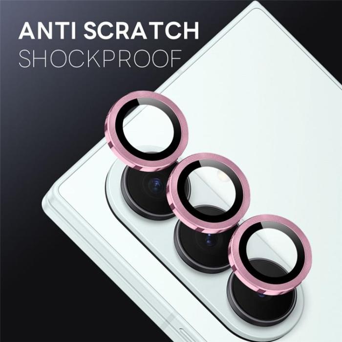 NORTHJO - NORTHJO Kameralinsskydd Härdat glas För Galaxy Z Fold 8 Metal Ring - Rosa