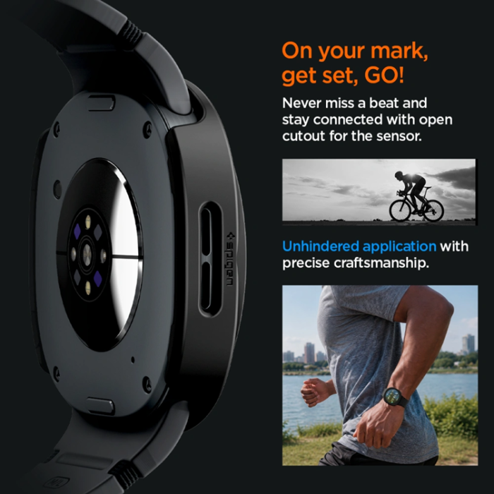 Spigen - Spigen Galaxy Watch 8/9 (44mm) Skal Thin Fit 360 - Svart