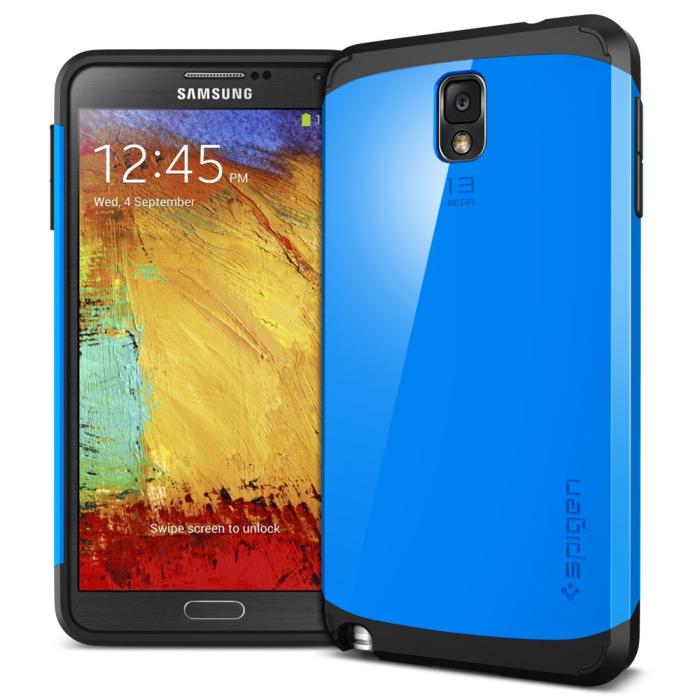 UTGATT5 - SPIGEN Slim Armor Skal till Samsung Galaxy Note 3 (Dodger Blue)