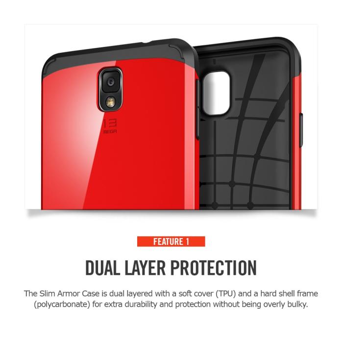 UTGATT5 - SPIGEN Slim Armor Skal till Samsung Galaxy Note 3 (Dodger Blue)