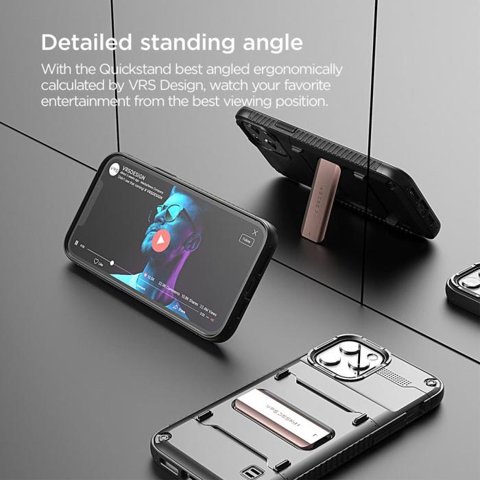 VERUS - VRS DESIGN Damda QuickStand iPhone 12 Pro Max Skal - Svart Bronze