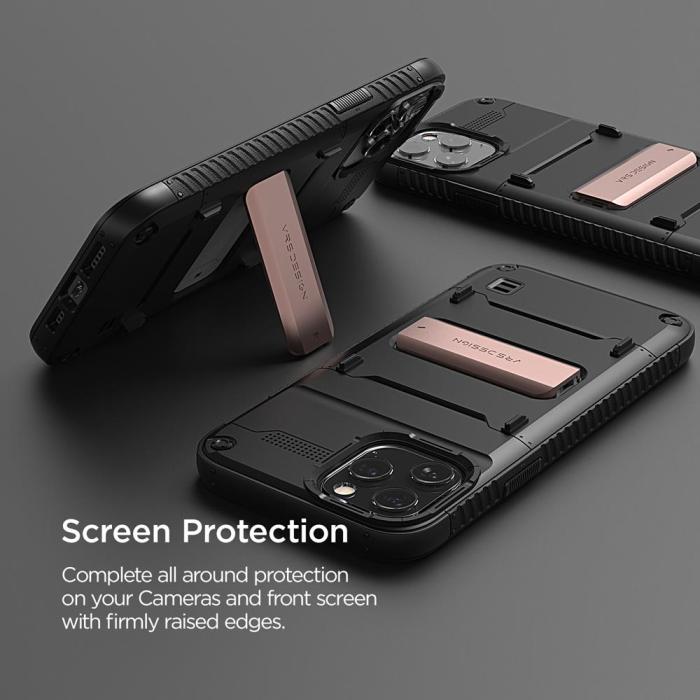 VERUS - VRS DESIGN Damda QuickStand iPhone 12 Pro Max Skal - Svart Bronze