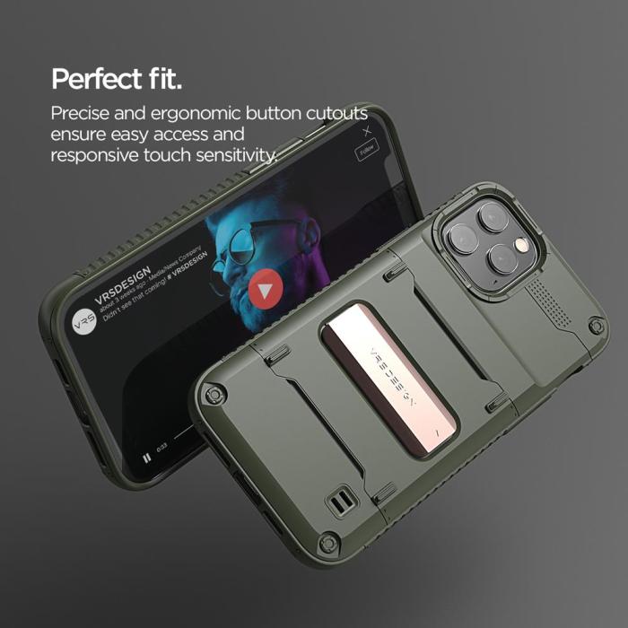 VERUS - VRS DESIGN Damda QuickStand Skal iPhone 12 Pro Max - Grön Bronze