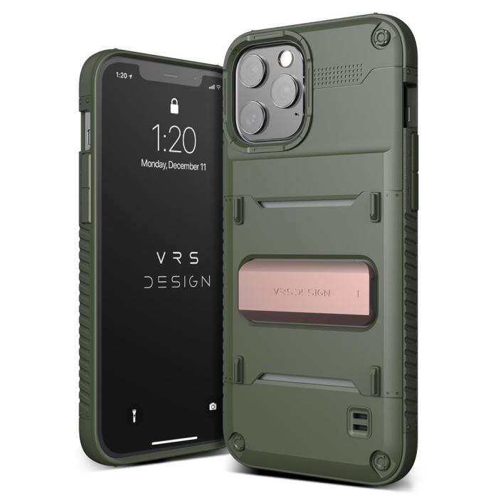 VERUS - VRS DESIGN Damda QuickStand Skal iPhone 12 Pro Max - Grön Bronze