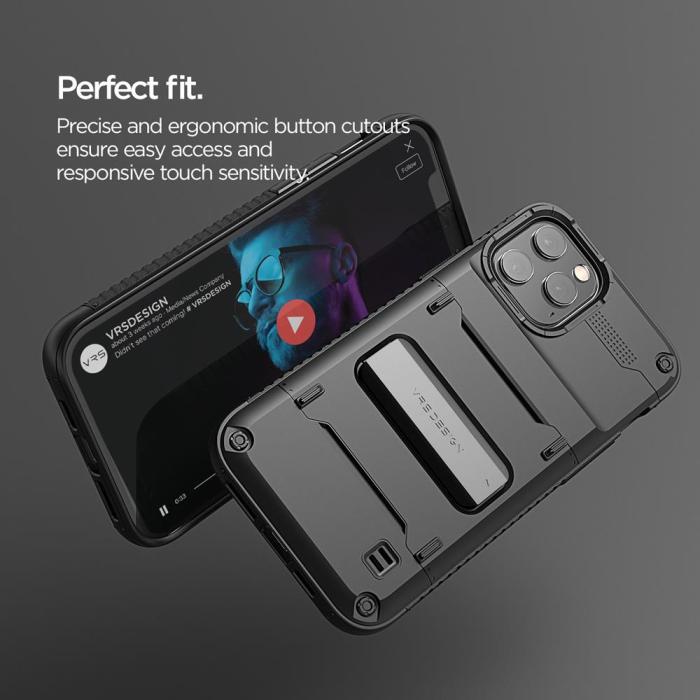 VERUS - VRS DESIGN Damda QuickStand iPhone 12 Pro Max Skal - Svart