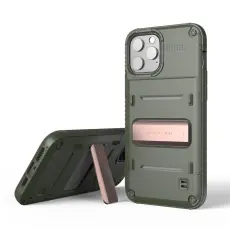 VERUS - VRS DESIGN Damda QuickStand Skal iPhone 12 Pro Max - Gr&ouml;n Bronze