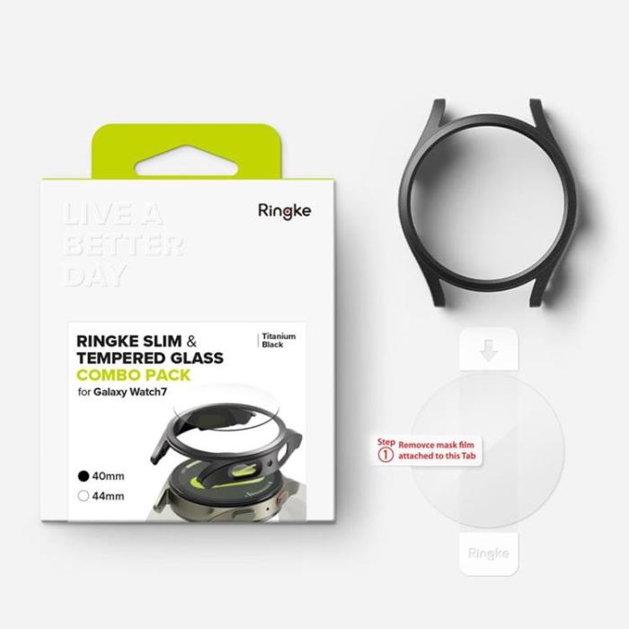 Ringke - Ringke Galaxy Watch 7 (44mm) Skal + Härdat Glas Skärmskydd Slim