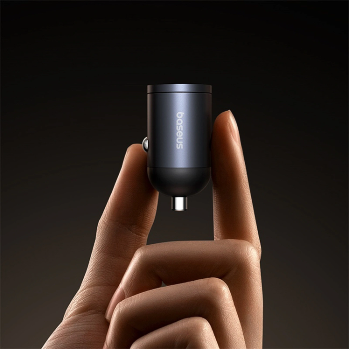 BASEUS - Baseus Billaddare 2x USB-C 30W Tiny Star - Svart