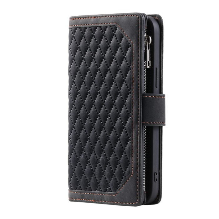 A-One Brand - Galaxy S23 Plus Plånboksfodral Rhombus - Svart