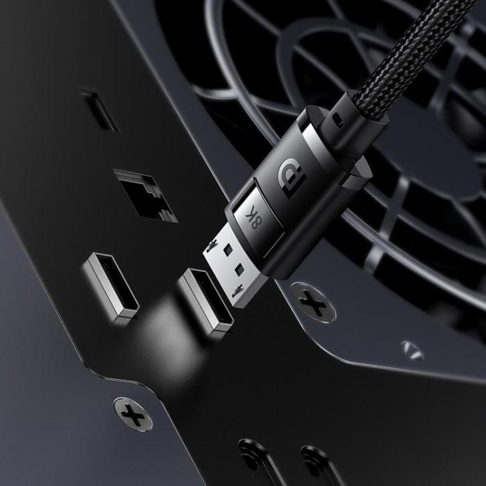 BASEUS - Baseus DisplayPort 8K 60Hz Kabel 2m High Definition Series - Svart