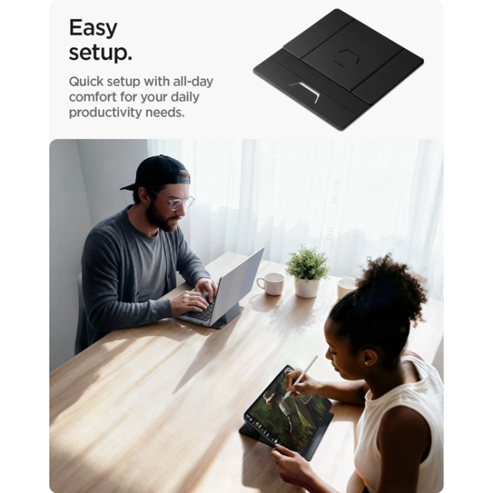 Spigen - Spigen Laptop och Surfplattaställ Slimfold LD201-S8 - Rymdgrå