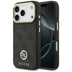 Guess - Guess iPhone 17 Pro Mobilskal Magsafe Strass Logo - Svart
