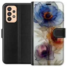 Gustaf - Pl&aring;nboksfodral till Samsung Galaxy A53 5G med Silkesblommor