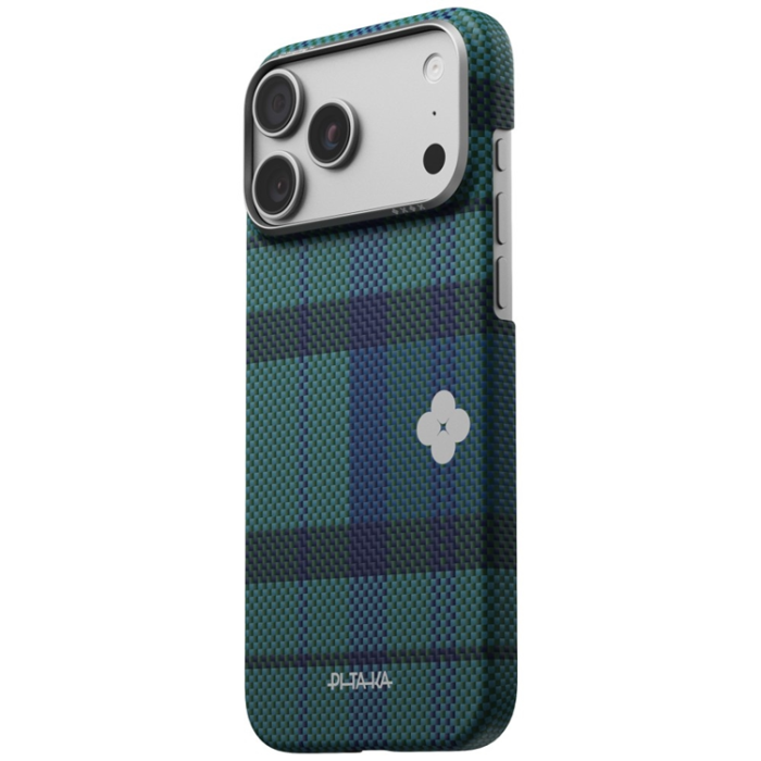 PITAKA - PITAKA Mobilskal För iPhone 17 Pro Magsafe Flora in Grid Edge - Forest Dawn
