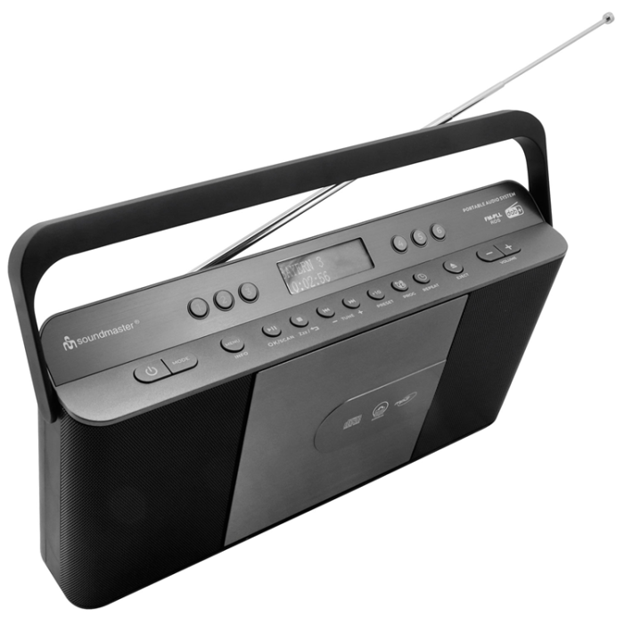 Soundmaster - Soundmaster Bärbar radio med snabbval och CD-spelare