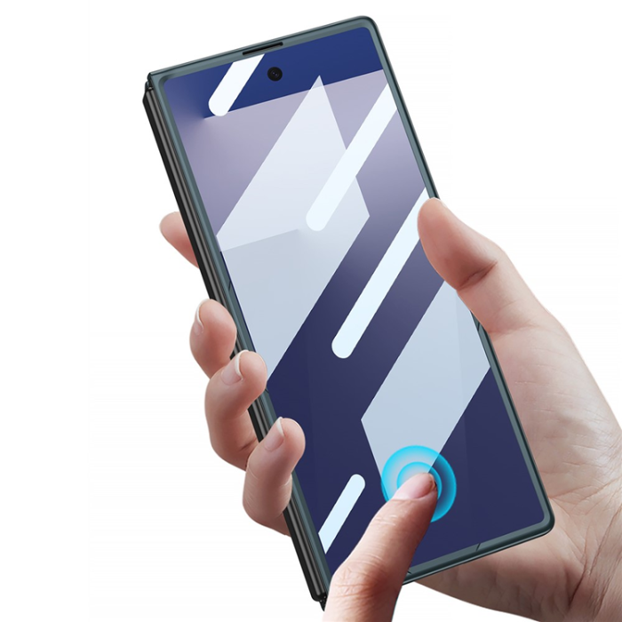 GKK - GKK Galaxy Z Fold 7 Mobilskal Ringhållare Kickstativ - Grå