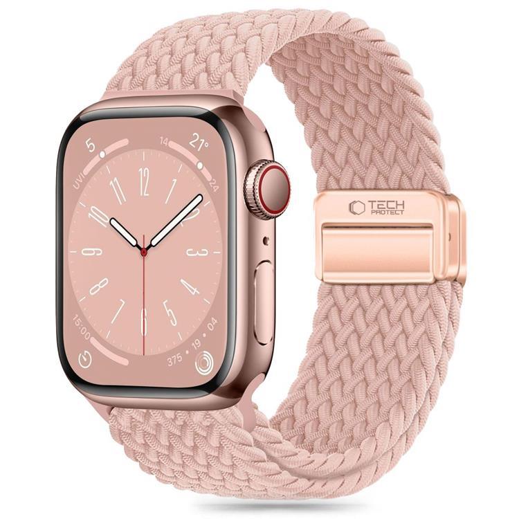 Tech-Protect Apple Watch (44/45/46/49 mm) Armband NylonMag - Rosa | 5123 | AlltMobil