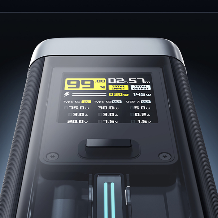 Cuktech - Cuktech Powerbank 25000 mAh 210W 2xUSB-C 1xUSB-A - Svart