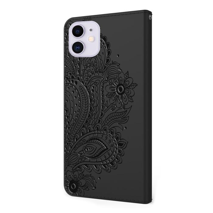 UTGATT1 - Blommor iPhone 13 Plånboksfodral - Svart