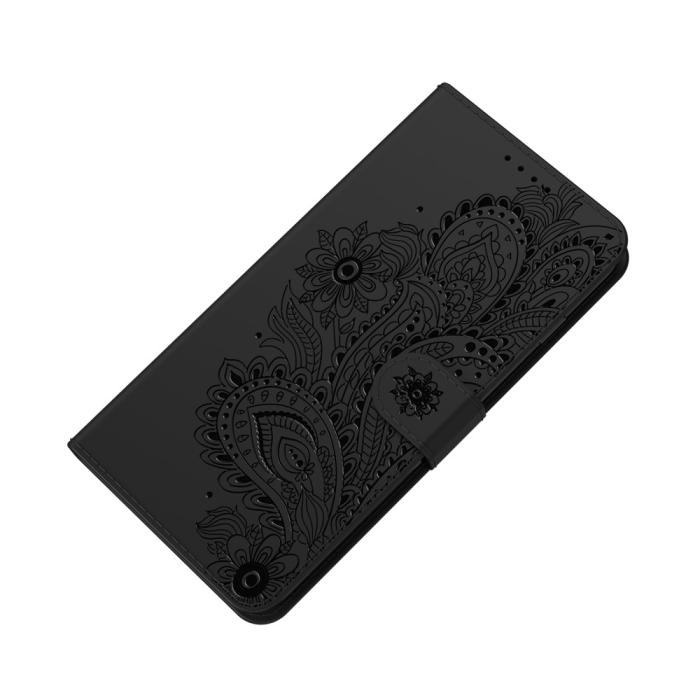 UTGATT1 - Blommor iPhone 13 Plånboksfodral - Svart