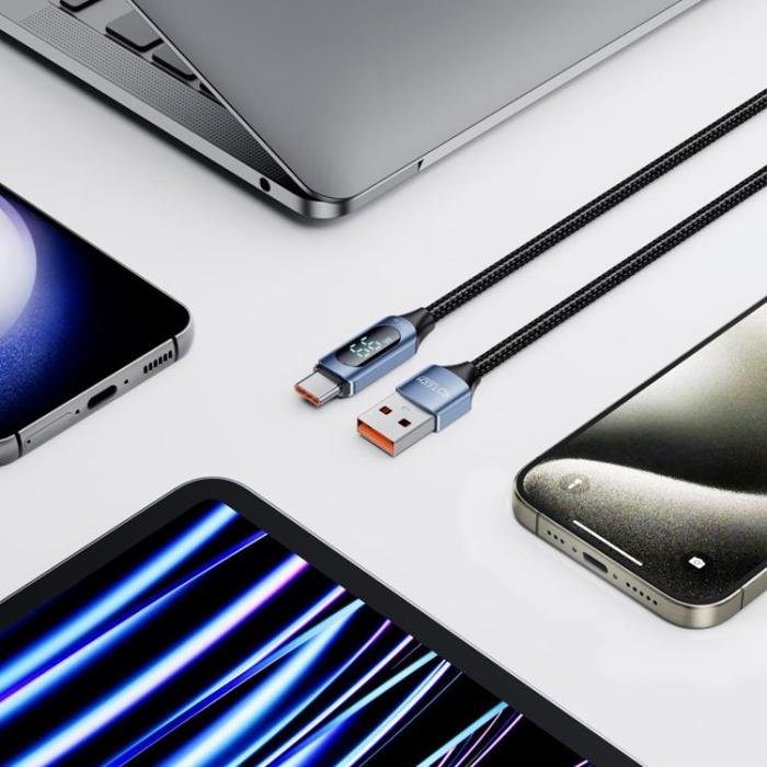 Tech-Protect - Tech-Protect USB-C till USB-A kabel Ultraboost LED 2m - Blå
