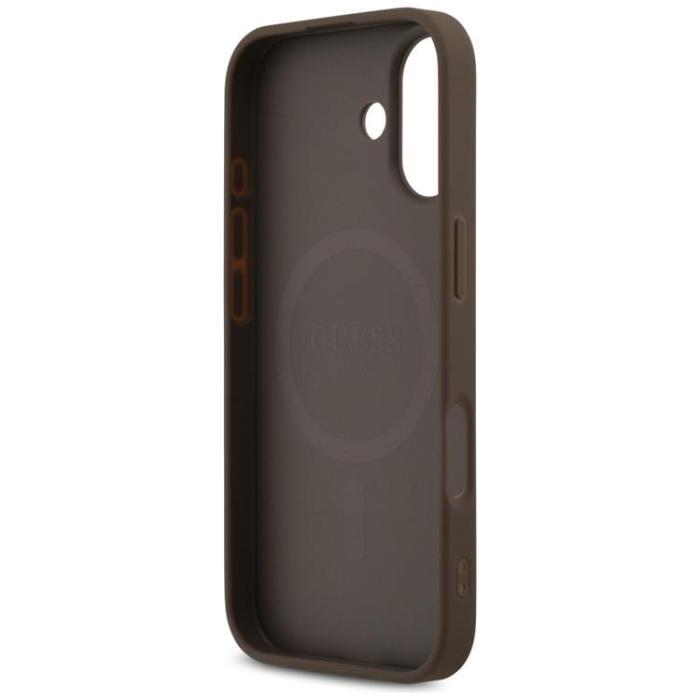Guess - Guess iPhone 17 Mobilskal MagSafe 4G Printed Stripes - Brun