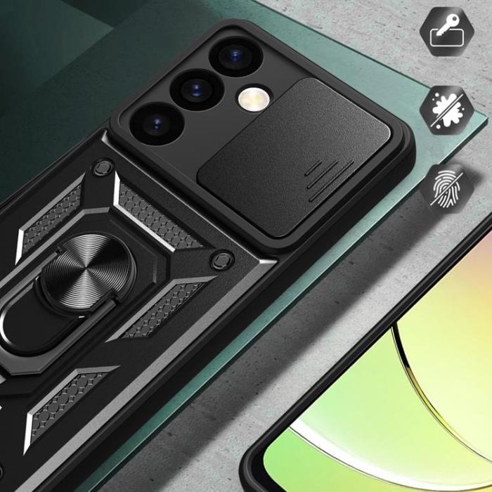 OEM - Galaxy S24 Mobilskal Hybrid Armor Camshield - Svart