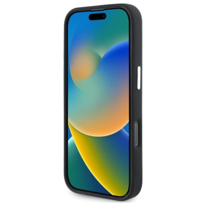 Mercedes - Mercedes iPhone 16 Pro Mobilskal MagSafe Silikon Blå Stripe - Svart