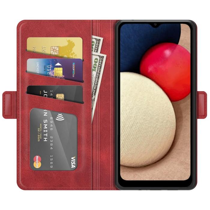 OEM - Flip Folio Plånboksfodral till Samsung Galaxy A03s - Röd
