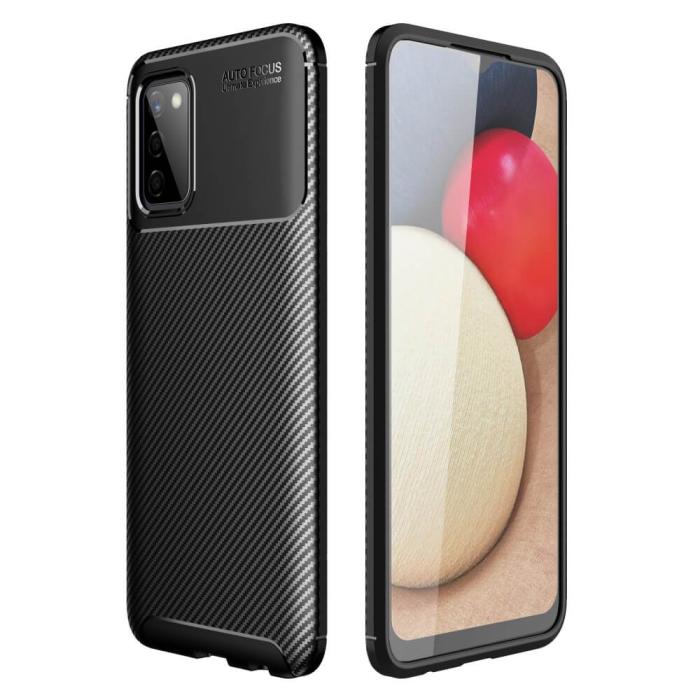 OEM - Carbon Fiber Mobilskal till Samsung Galaxy A03s - Svart
