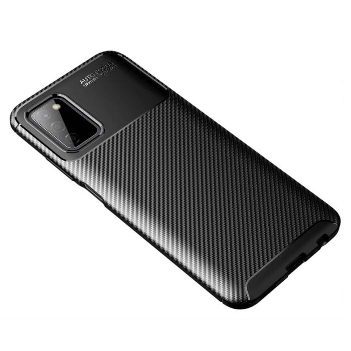 OEM - Carbon Fiber Mobilskal till Samsung Galaxy A03s - Svart