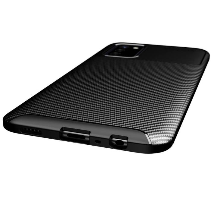 OEM - Carbon Fiber Mobilskal till Samsung Galaxy A03s - Blå