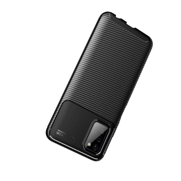 OEM - Carbon Fiber Mobilskal till Samsung Galaxy A03s - Blå