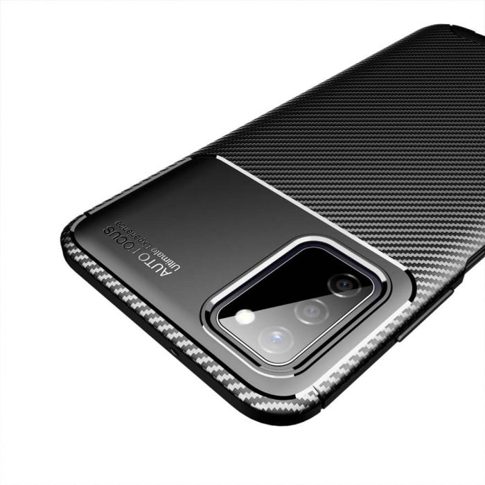 OEM - Carbon Fiber Mobilskal till Samsung Galaxy A03s - Blå