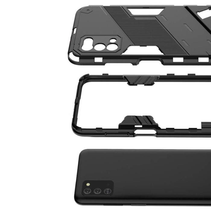 OEM - Kick-stand mobilskal till Samsung Galaxy A03s - Röd