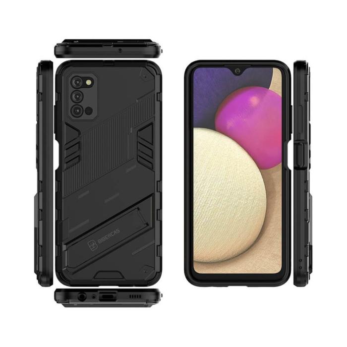 OEM - Kick-stand mobilskal till Samsung Galaxy A03s - Röd