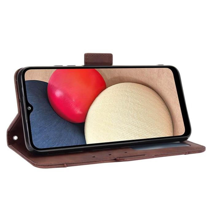 UTGATT - Multiple Card Slots Plånboksfodral Galaxy A03s - Coffee