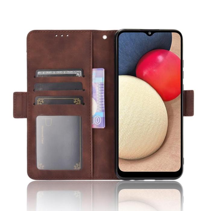 UTGATT - Multiple Card Slots Plånboksfodral Galaxy A03s - Coffee