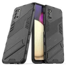 OEM - Kick-stand mobilskal till Samsung Galaxy A03s - Svart