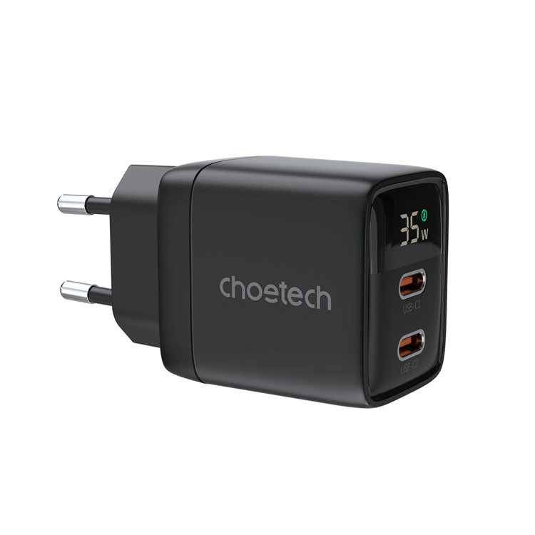 Choetech USB-C USB-C Väggladdare PD 35W GaN - Svart | 505295 | AlltMobil