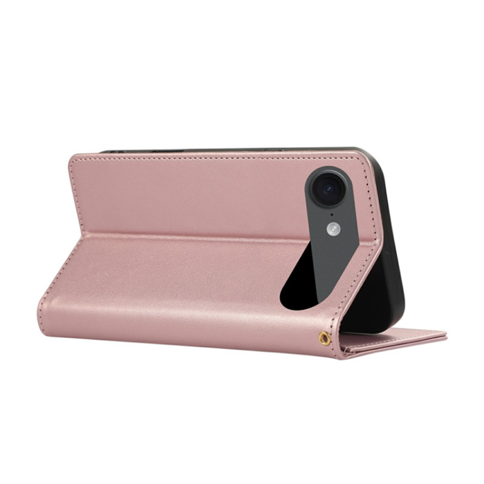 A-One Brand - iPhone 17 Air Plånboksfodral RFID Rhombus Läder - Roséguld