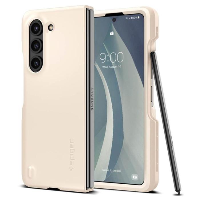 UTGATT - Spigen Galaxy Z Fold 5 Mobilskal Thin Fit Pen - Rosa