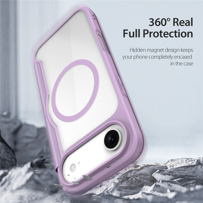 Dux Ducis - Dux Ducis iPhone Air Plånboksfodral MagSafe Skin X Pro - Lila Rosa