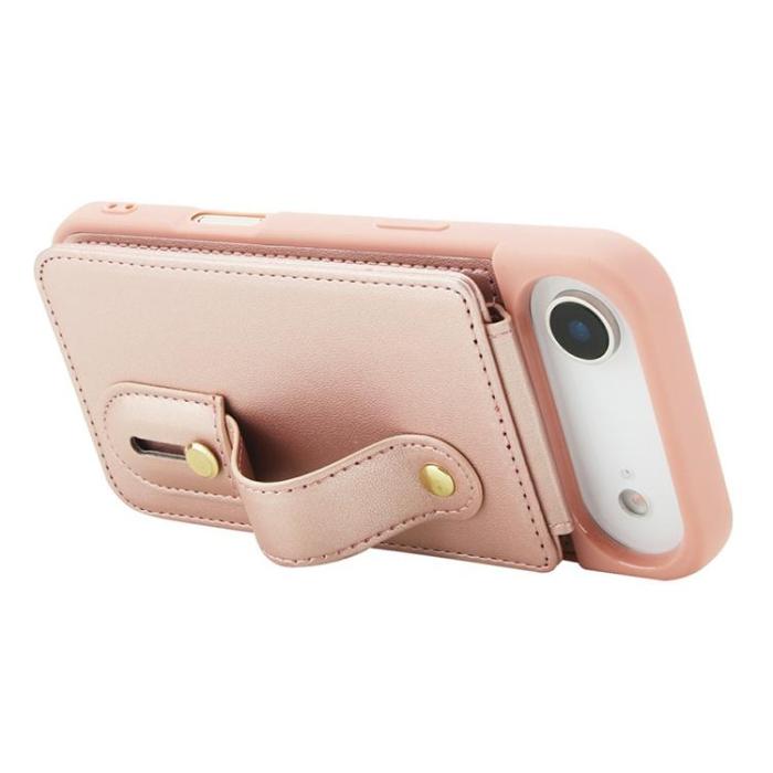 A-One Brand - iPhone 17 Air Mobilskal korthållare Med Axelrem - Roséguld