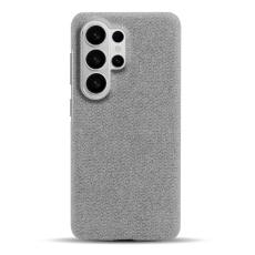 ABEEL - Mobilskal till Samsung Galaxy S26 Ultra Kl&auml;dd Textur Anti-Scratch Plast Ljusgr&aring;
