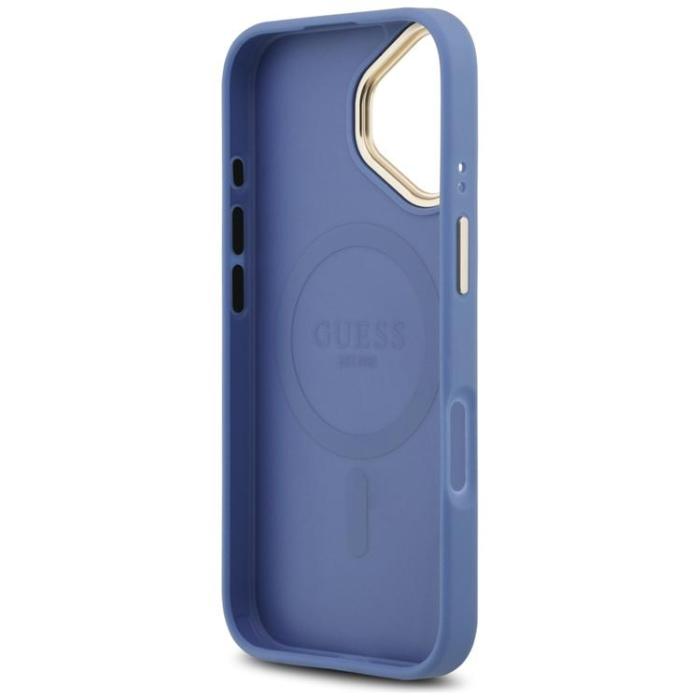 Guess - Guess iPhone 17 Mobilskal MagSafe 4G PU Classic Logo - Blå
