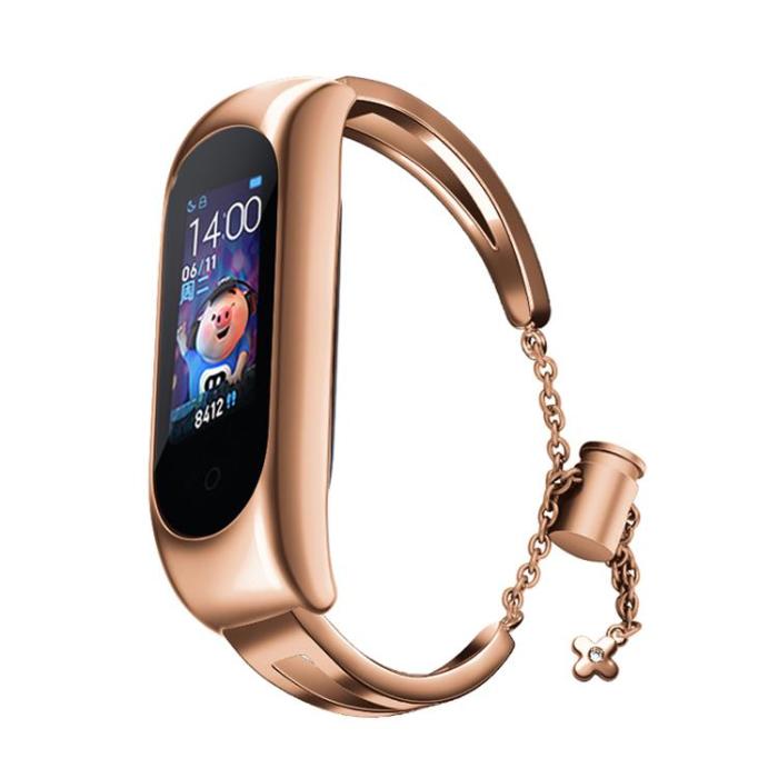 OEM - Metall Ersättningsarmband till Xiaomi Mi Band 6/5/4/3 - Rose Guld